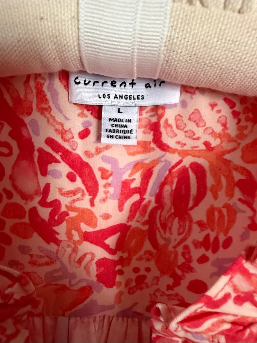 Current Air Los Angeles Printed Dress with Tie Waist
